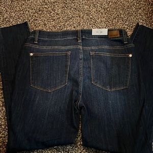 Judy blues dark wash cut bottoms from designer no stains never worn! With tags